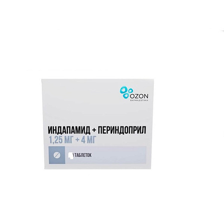 Индапамид+Периндоприл тб 1.25 мг+4 мг №30