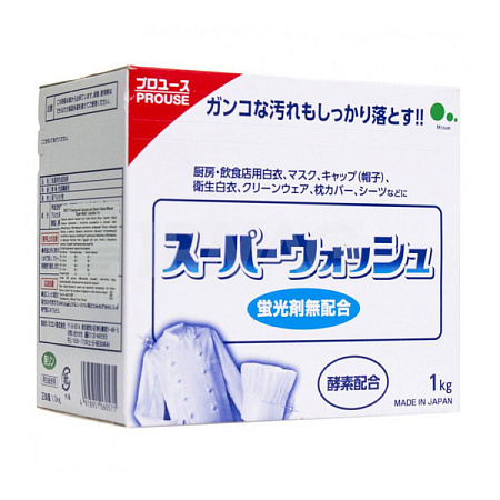 Порошок стир Мицуэй (Mitsuei) Super Wash д/стирки белого белья с ферментами 1 кг