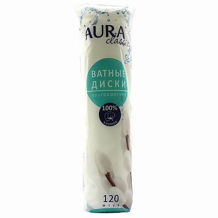 Ватные диски Аура (Aura) Классик №120