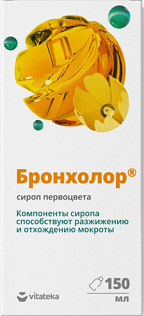 Бронхолор Витатека (Vitateka) первоцвет сироп 150 мл