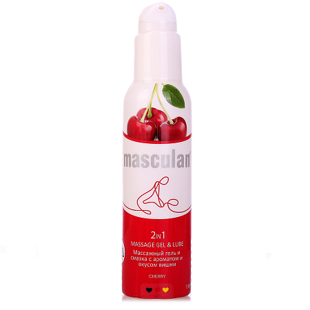 Гель массажный и смазка Маскулан (Masculan) Вишня (Cherry) 130 мл