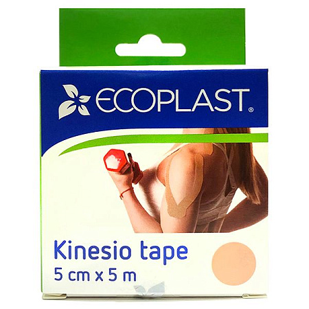 Бинт эластичный (Кинезио-тейп) Экопласт (Ecoplast) 5 см х 5 м бежевый