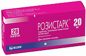 Розистарк тб п/о 20 мг №28