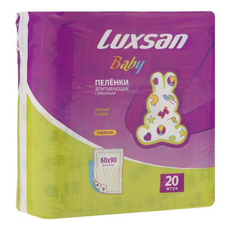 Пеленки Люксан (Luxsan) Бэби премиум впитывающие 60х90см №20