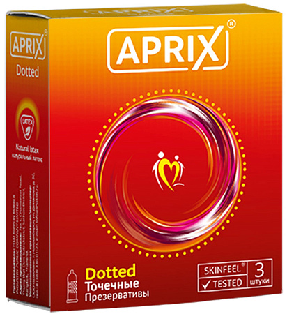 Презервативы Априкс (Aprix) Dotted точечные №3