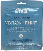 Маска Дива Увлажнение д/лица и шеи ткан 25 г