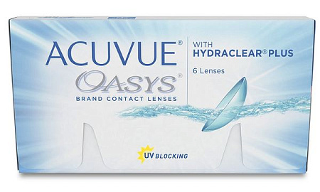 Линзы контактные АКУВЬЮ (ACUVUE) Оазис (Oasys) with Hydraclear Plus R8.4 (-9.50) №6