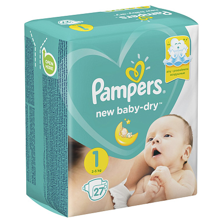 Подгузники Памперс (Pampers) Нью бэйби драй (New Baby-dry) размер 1 (2-5 кг) №27 