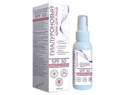 Крем гиалуроновый для лица SPF 30 100 мл Крем гиалуроновый для лица SPF 30 100 мл