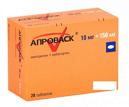 Апроваск тб п/о 10 мг+150 мг №28