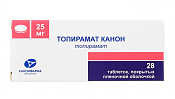 Топирамат Канон тб п/о 25 мг №28