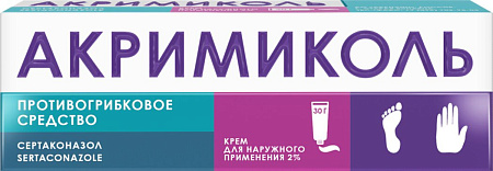 Акримиколь крем д/наруж прим 2% 30 г Акримиколь крем д/наруж прим 2% 30 г