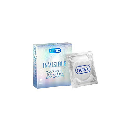 Презервативы Дюрекс (Durex) Invisible ультратонкие XXL №3