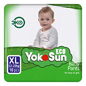 Подгузники-трусики ЁкоСан (Йокосан) (YokoSun) Eco размер XL (12-20 кг) №10