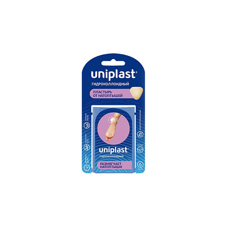 Лейкопластырь Унипласт (Uniplast) гидроколлоидный от натоптышей 4.2 х 4.5см №6