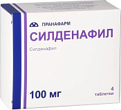 Силденафил тб п/о 100 мг №4