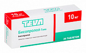 Бисопролол-Тева тб п/о 10 мг №30