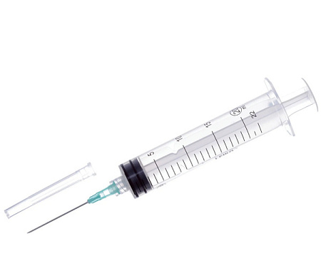 Шприц 3-х компонентный Луер с иглой 21G (0.8 х 40мм) 20 мл