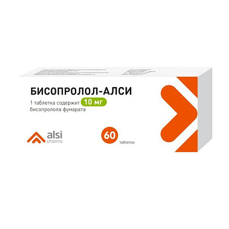 Бисопролол-АЛСИ тб п/о 10 мг №60