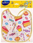 Слюнявчик Курносики д/детей с 3 месяцев непромокаемый маленького размера