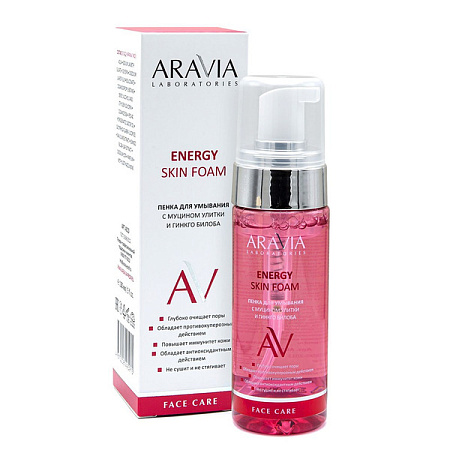 Пенка Аравия (Aravia) Laboratories с муцином улитки и гинкго билоба д/умыв 150 мл Пенка Аравия (Aravia) Laboratories с муцином улитки и гинкго билоба д/умыв 150 мл