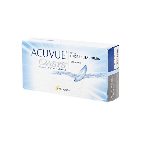 Линзы контактные АКУВЬЮ (ACUVUE) Оазис (Oasys) with Hydraclear Plus R8.4 (-2.50) №12 Линзы контактные АКУВЬЮ (ACUVUE) Оазис (Oasys) with Hydraclear Plus R8.4 (-2.50) №12