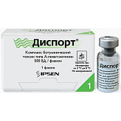 Диспорт лиоф-т для приг р-ра для инъекций 500 ЕД/флакон №1