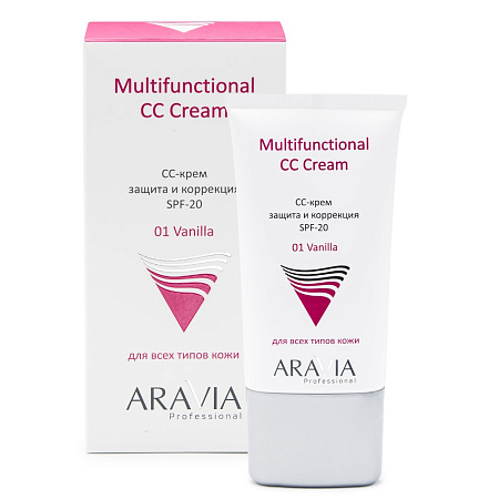 СС-крем Аравия (Aravia) Professional для лица защитный SPF 20 тон 01 50 мл