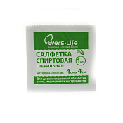 Салфетка спиртовая Эверс Лайф (Evers Life) стерильная 4см х 4см №10