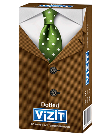 Презервативы Визит (Vizit) с точечным рифлением (Dotted) №12