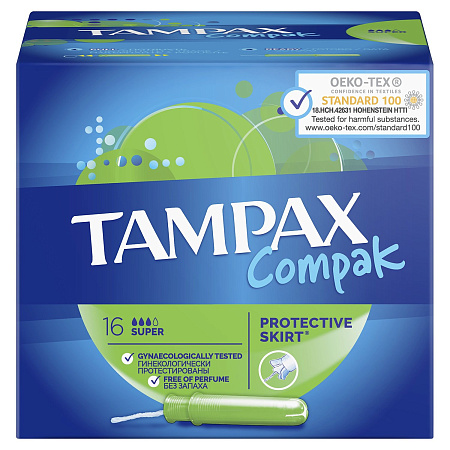 Тампоны Тампакс (Tampax) Компак Супер №16