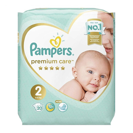 Подгузники Памперс (Pampers) Премиум Care размер 2 (4-8 кг) №20