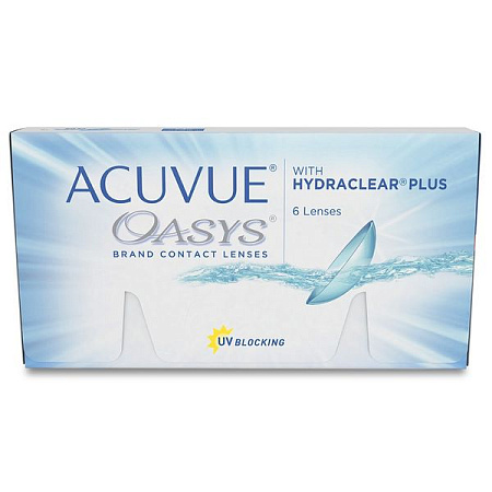 Линзы контактные АКУВЬЮ (ACUVUE) Оазис (Oasys) with Hydraclear Plus R8.4 (+2.50) №6