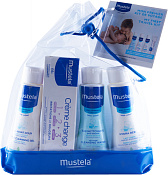 Набор Мустела (Mustela) Очища вода 100 мл + Молочко 100 мл + Гель 100 мл + Крем под подгузник 50 мл