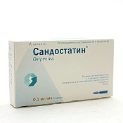 Сандостатин р-р д/ин 0.1 мг/мл амп 1 мл №5