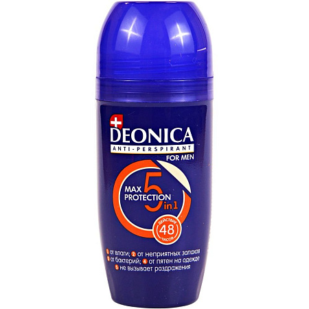 Дезодорант-антиперспирант Деоника (Deonica) For men 5 protection 50 мл
