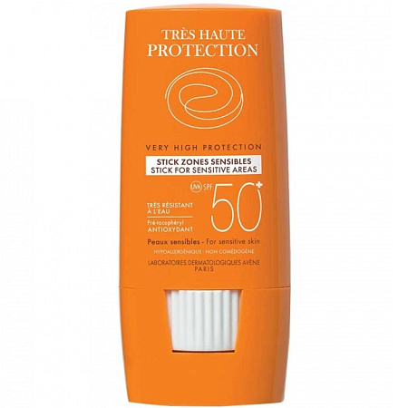 Стик Авен (Avene) солнцезащитный д/чувств зон SPF 50+ 8 г