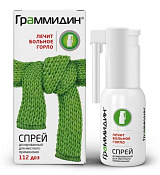 Граммидин спрей д/горла 112 доз