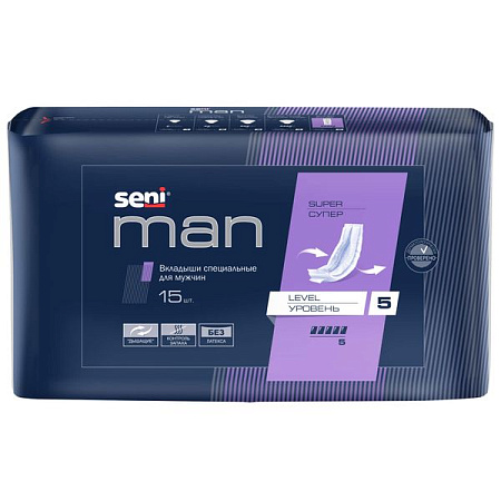 Вкладыши (прокладки) Сени (Seni) Супер урол д/муж №15