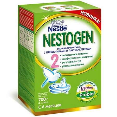 Смесь молочная Нестле (Nestle) Нестожен (Nestogen) 2 д/дет с 6 мес с пребиот и лактоб 350 г №2