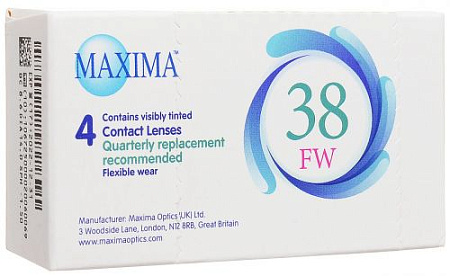 Линзы контактные Maxima 38 FW (Максима 38 ФВ) R8.6 (-2.75) №4