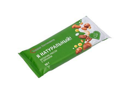 Батончик мюсли Сердце Континента Я натуральный! Ореховый микс 50 г