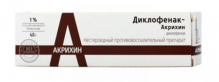 Диклофенак-Акрихин гель 1% 40 г Диклофенак-Акрихин гель 1% 40 г