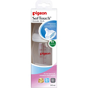 Бутылочка Пиджеон (Pigeon) Перистальтик Плюс силик соска 3+ шир горло 240 мл