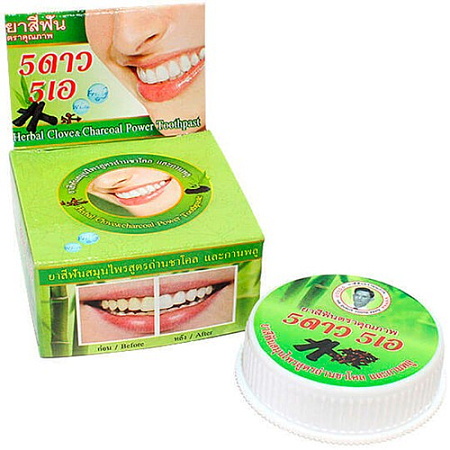 Зубная паста 5 Star Cosmetic (5 Стар Косметик) травяная с углем бамбука 25 г