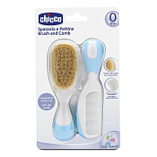 Набор Чикко (Chicco) Расческа и Щетка д/детей с 0 месяцев голубой