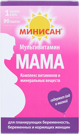 Минисан Мультивитамин Мама тб №90 Минисан Мультивитамин Мама тб №90