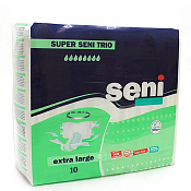 Подгузники Сени (Seni) Супер (Super) Trio д/взрослых рXL (130-170см) №10