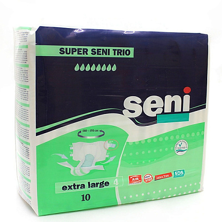 Подгузники Сени (Seni) Супер air Trio EDS размер 4 Extra Large (130-170см) №10