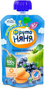 Пюре ФрутоНяня яблоко черника с печеньем 6+ 90 г Пюре ФрутоНяня яблоко черника с печеньем 6+ 90 г